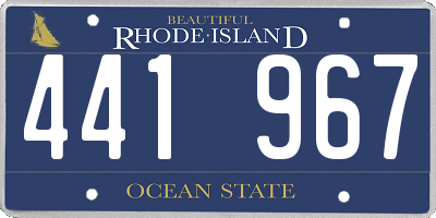 RI license plate 441967