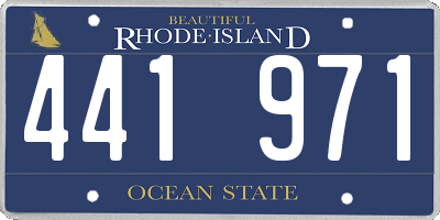 RI license plate 441971