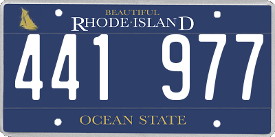 RI license plate 441977