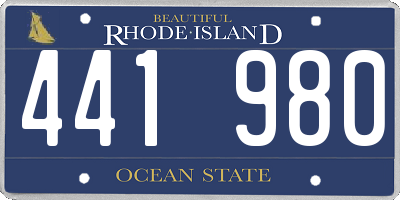 RI license plate 441980