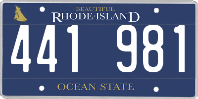 RI license plate 441981