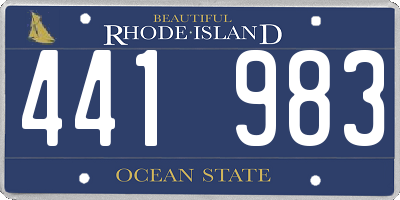 RI license plate 441983