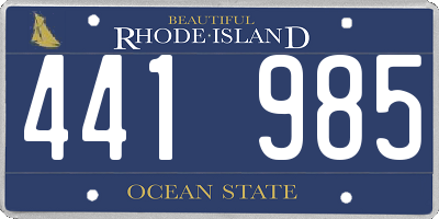 RI license plate 441985