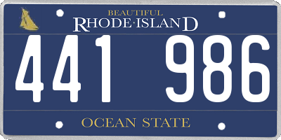 RI license plate 441986