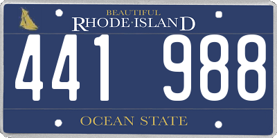 RI license plate 441988