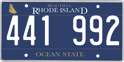RI license plate 441992
