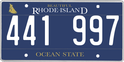 RI license plate 441997