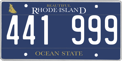 RI license plate 441999