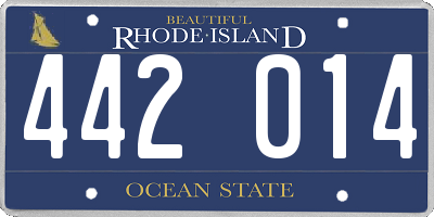 RI license plate 442014
