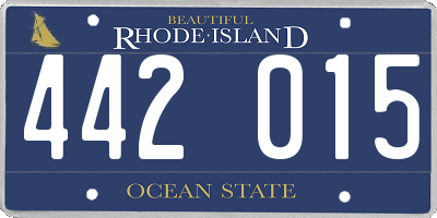 RI license plate 442015