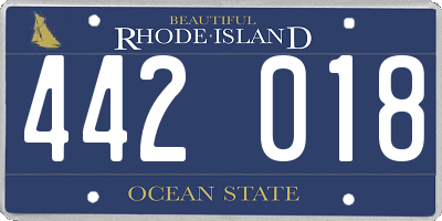 RI license plate 442018