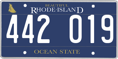 RI license plate 442019