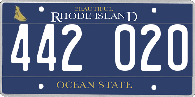 RI license plate 442020