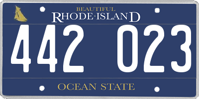 RI license plate 442023