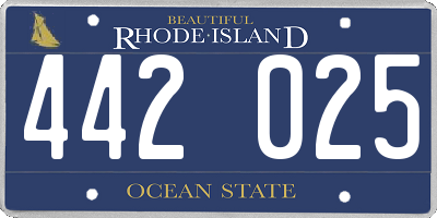 RI license plate 442025