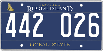 RI license plate 442026