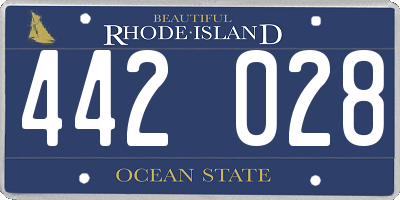 RI license plate 442028