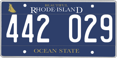RI license plate 442029