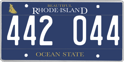 RI license plate 442044