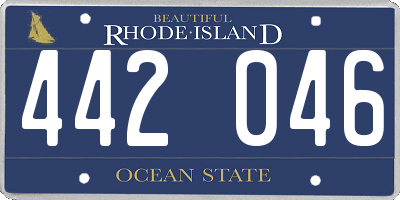 RI license plate 442046