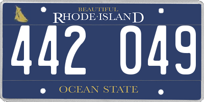RI license plate 442049