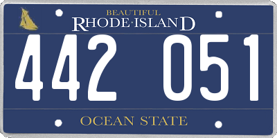 RI license plate 442051