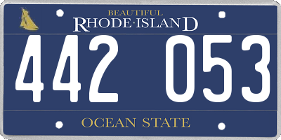 RI license plate 442053