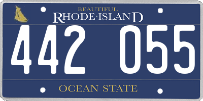 RI license plate 442055