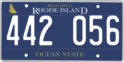 RI license plate 442056