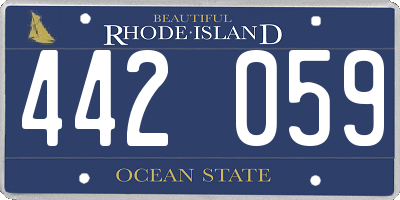 RI license plate 442059