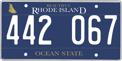 RI license plate 442067