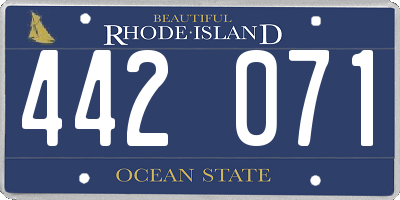 RI license plate 442071