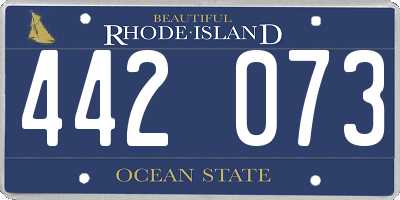 RI license plate 442073