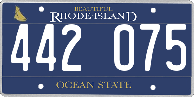 RI license plate 442075