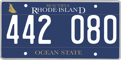 RI license plate 442080