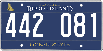 RI license plate 442081