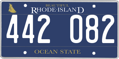 RI license plate 442082