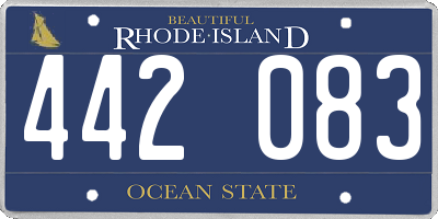 RI license plate 442083