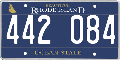 RI license plate 442084