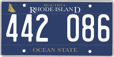 RI license plate 442086