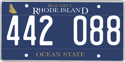 RI license plate 442088