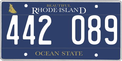 RI license plate 442089