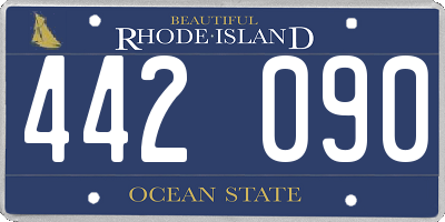 RI license plate 442090