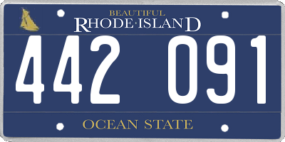 RI license plate 442091