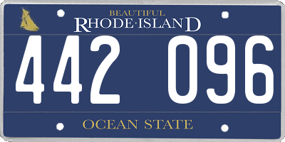 RI license plate 442096