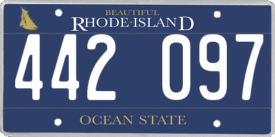 RI license plate 442097