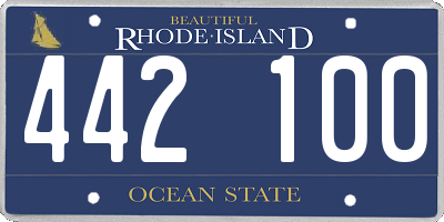 RI license plate 442100