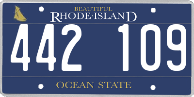 RI license plate 442109