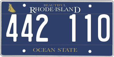 RI license plate 442110