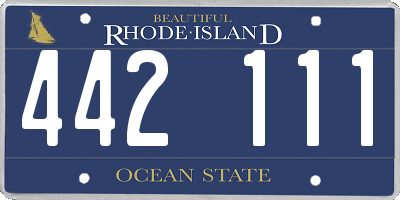 RI license plate 442111